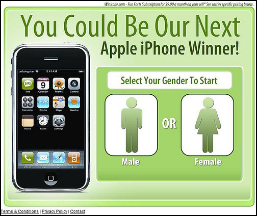 iPhone winner website