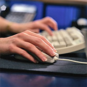 Computer keyboard typing