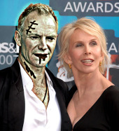 Sting as a zombie with Trudie Styler