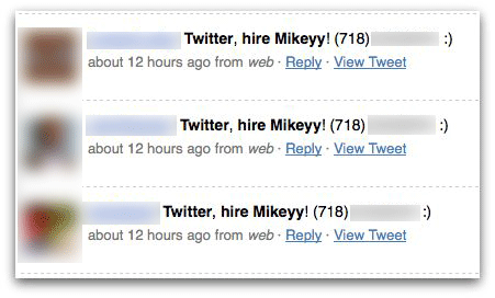 Twitter hire Mikeyy!
