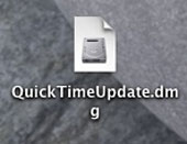 Malicious file disguised as QuickTime update