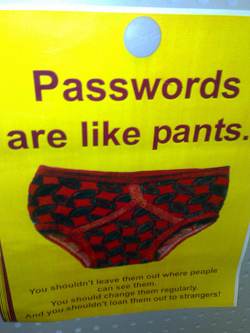 Passwords are like pants image courtesy of Richard Parmiter