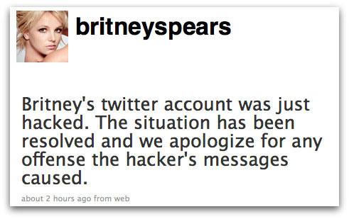 Apology from Britney Spears