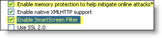 Screenshot of IE Security Settings