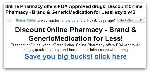 Pharmacy spam