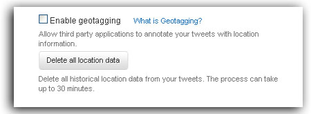 Twitter Geotagging option