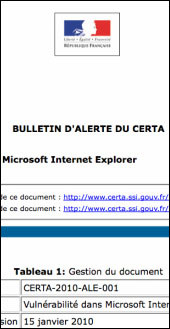French government tells users not to run Internet Explorer