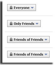 Facebook privacy buttons