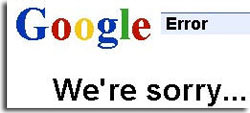 Google Error message