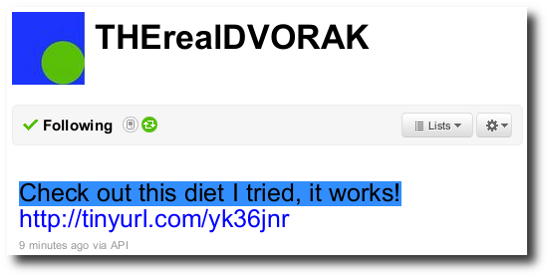 Screenshot of hacked Dvorak