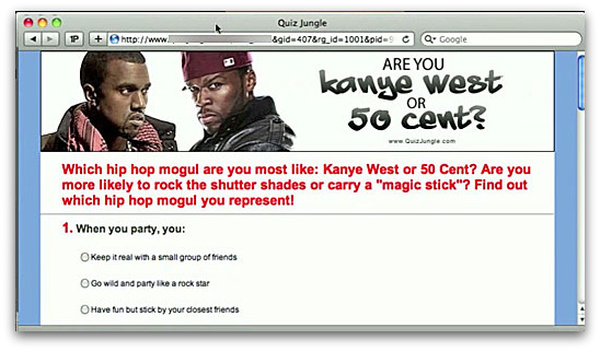 Test - are you Kanye West or 50 Cent?