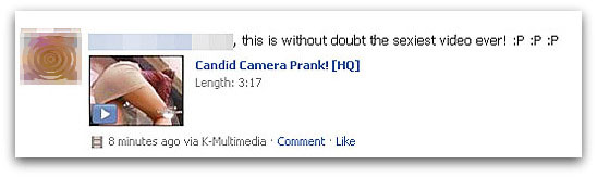 Fake Candid camera prank video on Facebook