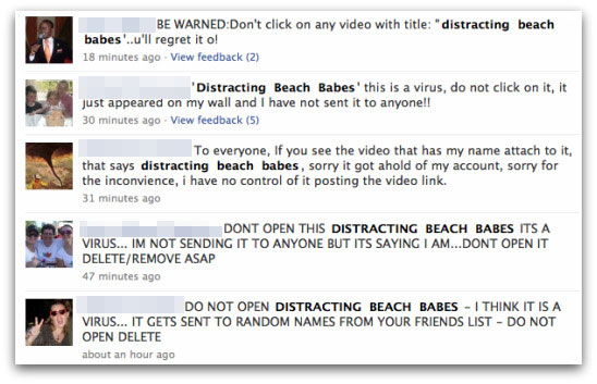 Warnings posted about the Distracting beach babes video attack