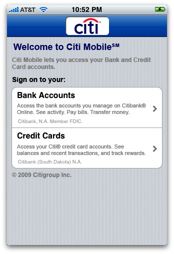 Citi Mobile app