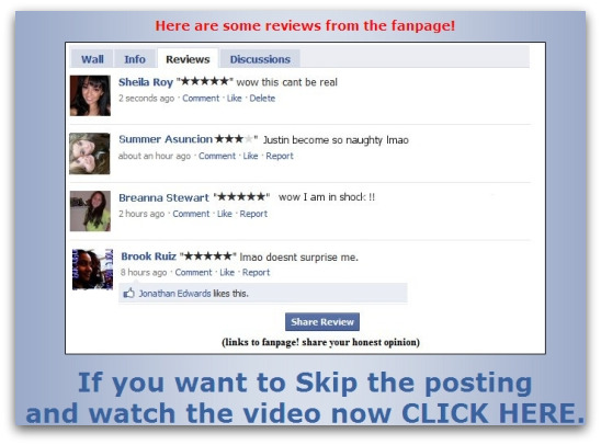 Reviews of the Facebook Justin Bieber video