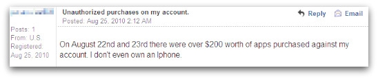 iTunes/PayPal web scam victim on Apple support forum