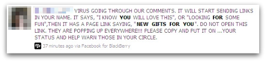 Warning about the New Gifts for You Facebook virus