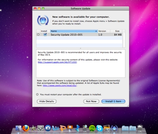 Mac OS X security update