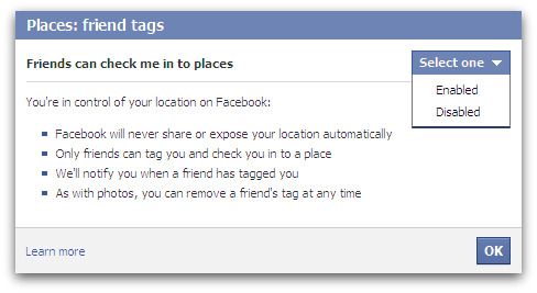 Can friends check me in to Places? Facebook Places - friend tags