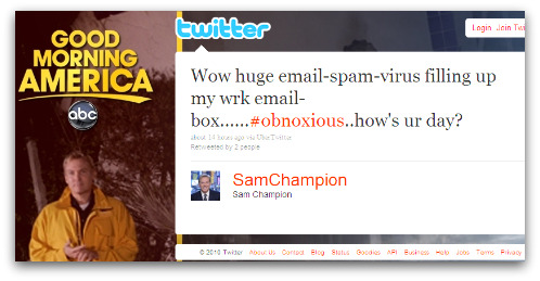 Tweet from Sam Champion