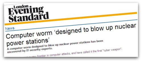 Headline about Stuxnet