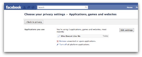 The application can be remove from your Facebook profile via settings