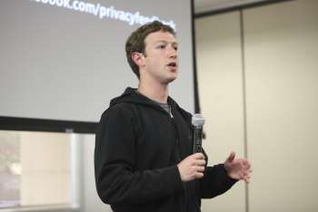 Picture of Mark Zuckerberg from press conference