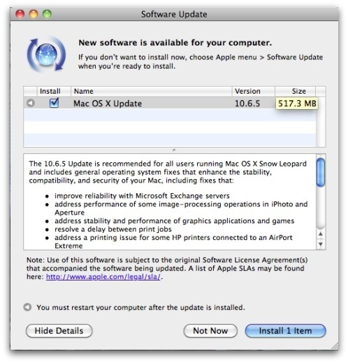 Mac OS X 10.6.5 download