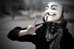 4chan Anonymous protester