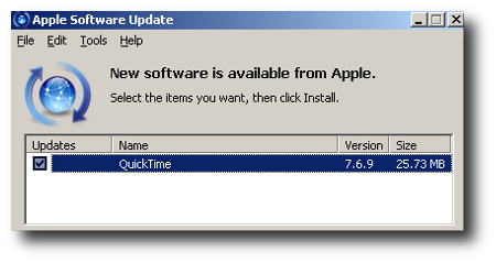 Apple Software Update screenshot
