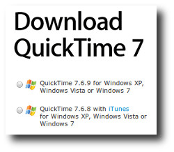 QuickTime download page