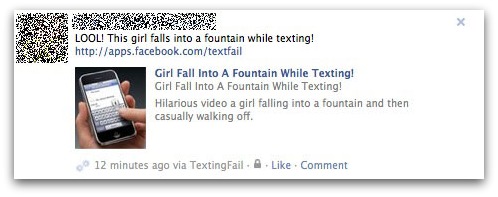 Girl falls into fountain while texting