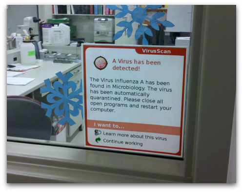 A virus has been detected! The Virus Influenza A has been found in Microbiology