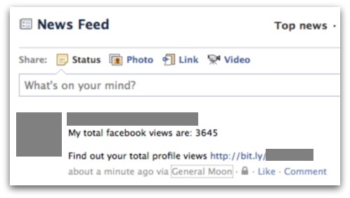 My total facebook views are. Find out your total profile views