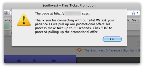 Southwest 30 second wait