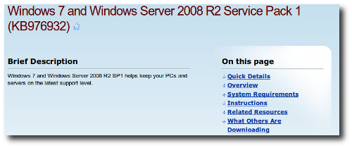 Windows 7 SP1 available