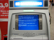 ATM with Blue screen of death