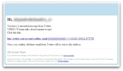 Japanese Tsunami-related malware attack posing as a Twitter notification