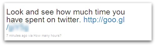 Look and see how much time you have spent on twitter.