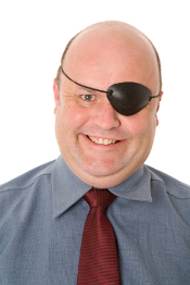 Man with an eye patch