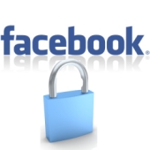 Facebook and padlock