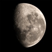 The moon at about 3/4 phase