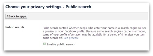 Facebook public search