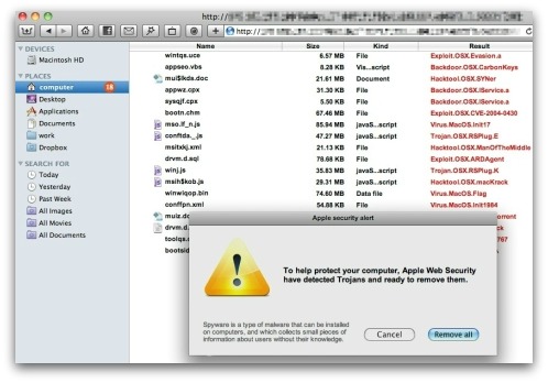 Mac fake anti-virus alert