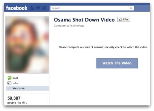 Osama shoot down video scam