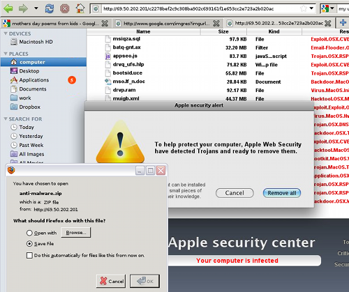 OS X fake anti-virus JavaScript popup