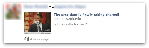 The president is finally taking charge on Facebook