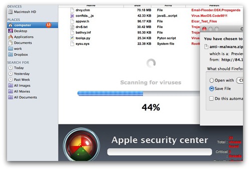 Fake anti-virus attack on Mac