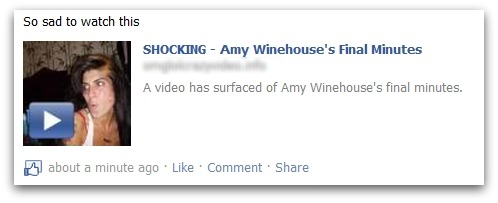 Amy Winehouse death video scam