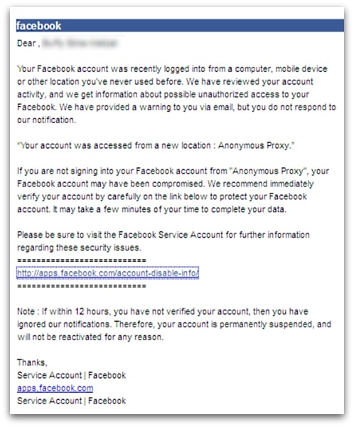 Another Facebook phish
